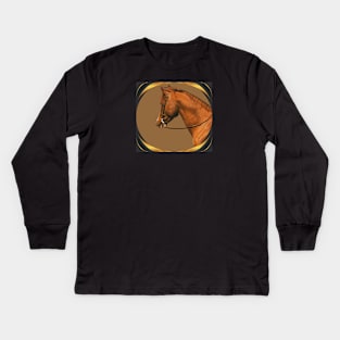 Arabian Horse Kids Long Sleeve T-Shirt